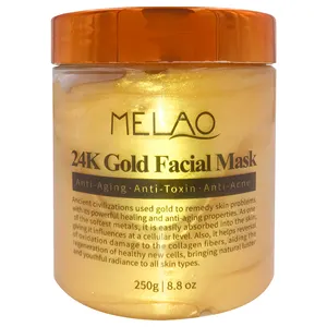 Masque Facial OEM, réduit les ridules, nettoyage de l'acné, Pores, en or 24, 250g, vente en gros, livraison gratuite
