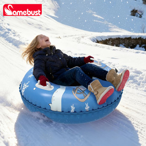 Tube à neige gonflable Samebust bleu en PVC 0,4-0,6 mm pour enfants, luge d'hiver d'extérieur - Product Image 2