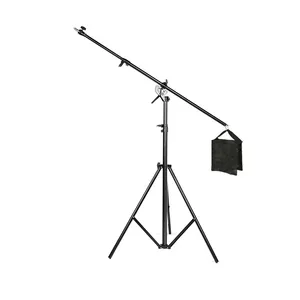 4m Two Way Rotatable Aluminum Adjustable Tripod Boom Light Stand with Sandbag for Studio Photography Video