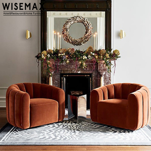 WISEMAX – <span class=keywords><strong>fauteuil</strong></span> <span class=keywords><strong>pivotant</strong></span> en velours pour la maison, tissu de luxe, chaises de salon occasionnelles, moderne, italien - Product Image 1