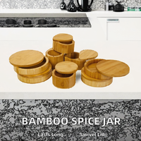 Botol Mini Kayu Ramah Lingkungan 100ml Warna Kayu, Laris Manis dari Pabrik, Penyimpanan Bumbu, Aman untuk Mesin Cuci Piring, Logo Dapat Disesuaikan