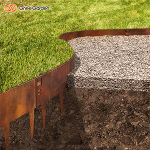 Lot de 6 bordures de jardin en acier corten dentelé de 8 pouces, résistantes à la corrosion, bordure rustique facile à installer pour les fleurs d'extérieur - Product Image 5