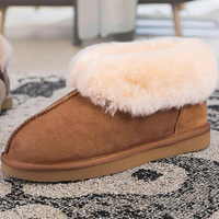 Bottes de neige chaudes en peau de mouton, modèle tendance, avec support pour échantillons