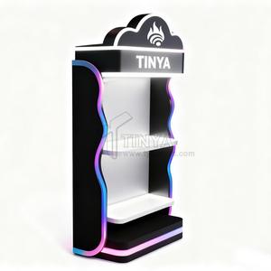 رف عرض مضاء بتقنية LED من ماركة TINYA لمنتجات التبغ، رفوف متاجر حديثة من الأكريليك مع أضواء نيون RGB - Product Image 3