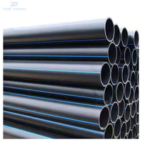 Tuyau d'alimentation en eau en HDPE, tube en polyéthylène PE, pipeline en plastique rond pour l'irrigation et le drainage