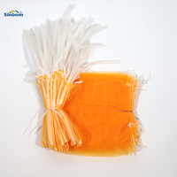 Sac en filet monofilament PE personnalisé par le fabricant avec cordon de serrage pour l'emballage de fruits, légumes, pommes de terre, oignons et ail