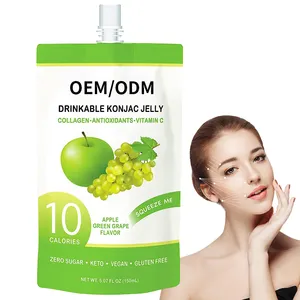 New Product OEM Apple Green Grape Jelly Enhanced Vitamin C Antioxidants Collagen Drink For Weight Management Jelly