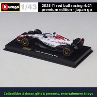 BBURAGO 1:43 2025 F1 Racing RB21 Modèle de voiture en métal moulé sous pression Édition de luxe Collection Control Force Cadeau pour collectionneurs Vente en gros