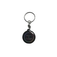Porte-clés NFC personnalisé avec logo, 13,56 MHz, carte de commentaires Google, étiquette RFID intelligente en époxy pour les médias sociaux, porte-clés NFC pour le marketing