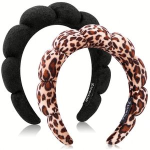 Bandeau en éponge en forme de nuage pour femme, style couronne haute, en tissu éponge doux, pour le lavage du visage, le maquillage et les accessoires de SPA - Product Image 3