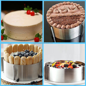 Moule rond en acier inoxydable réglable, anneau <span class=keywords><strong>à</strong></span> Mousse, moule <span class=keywords><strong>à</strong></span> gâteau - Product Image 2