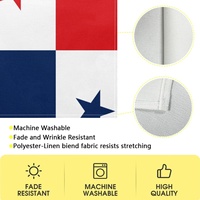 Chemin de table personnalisé en polyester avec drapeau du Panama, protège les meubles des rayures pour table à manger, table à thé et occasions de banquet