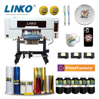 Mesin Printer Botol Otomatis LINKO yang Dapat Disesuaikan, Printer Inkjet Flatbed UV, Printer Stiker DTF, Mesin Cetak UV untuk Botol