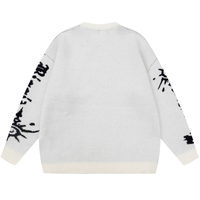 Suéter Personalizado con Logotipo Retro de Anime, Tejido Jacquard, 100% Algodón, Resistente a las Arrugas, Talla Grande, Estilo Urbano, para Parejas, Invierno