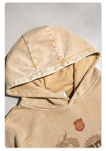 เสื้อฮู้ดดี้ปักลายปีมังกร BE6186 รุ่นใหม่ปี 2024 ผ้าหนา 420GSM ผ้าฝ้าย 100% สไตล์สปริง ปักลายตามสั่ง ซักย้อมสีเอซิด สำหรับผู้ชายและผู้หญิง - Product Image 6