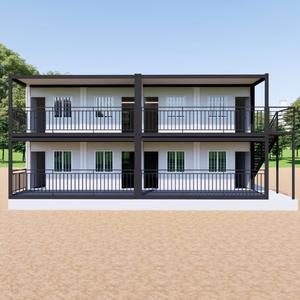 Casa Contenedor de Bajo Costo de 2 Pisos de Montaje Rápido, 3 Dormitorios, Prefabricada, Resistente a Huracanes, Modular, con Ducha, Dormitorio, Hospital - Product Image 1