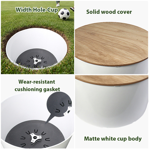 Konday <span class=keywords><strong>Footgolf</strong></span> Lochkappe 53cm mit großer Öffnung, für hohe Geschwindigkeiten, Ballfangend, Anti-Bounce, Holzabdeckung - Product Image 4
