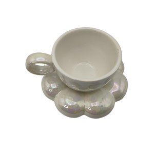 Vente en gros d'usine : Ensemble de tasses à café et à thé en céramique Macaron, forme tournesol, pour café turc, arabe et cappuccino - Product Image 4