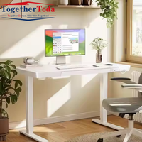 Bureau debout électrique réglable en hauteur, intelligent, durable, spacieux, élégant, stable, silencieux, à levage fluide pour la maison, le bureau, l'étude et les jeux