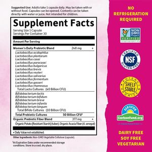 Cápsulas Probióticas OEM <span class=keywords><strong>Vigo</strong></span> 16 en 1 para <span class=keywords><strong>Mujeres</strong></span>, Bacterias Vivas y Prebióticos, Ingredientes Naturales para Apoyar la Salud Digestiva - Product Image 2