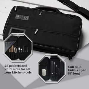 BSCI Heavy Duty Knife <b>Bag</b> bsci Knife Set Carry Case Organizer 16oz Waxed casual Chef Knife <b>Roll</b> <b>Bag</b> - Product Image 6