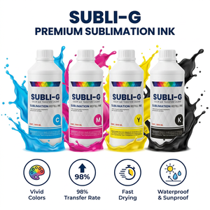 Encre de recharge pour sublimation pour imprimante jet d'encre Epson, encre de transfert thermique, couleurs vives, anti-colmatage, bouteille d'encre de sublimation C M Y K - Product Image 2