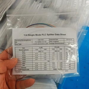 공장 직접 공급 FTTH 0.9mm 1x4 미니 강관 유형 4 방향 1m 커넥터가없는 광섬유 PLC 분배기 - Product Image 4