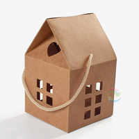 2024 nouvelle arrivée Unique maison forme papier Kraft naturel à la main pliant boîte à savon emballage
