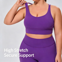 Soutien-gorge de sport antichoc grande taille, sensation seconde peau, dos nu, extensible dans les 4 sens, pour yoga et fitness femme