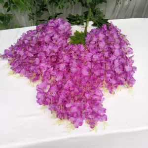 High Quality Wedding Decoration Artificial Wisteria Flowers Hanging For Store Or Home Decoration Silk Wisteria Vine Wholesale