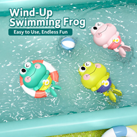 Jouet de bain grenouille amusant à remonter pour bébés, jouet aquatique à mécanisme de dessin animé pour tout-petits et enfants, vente en gros