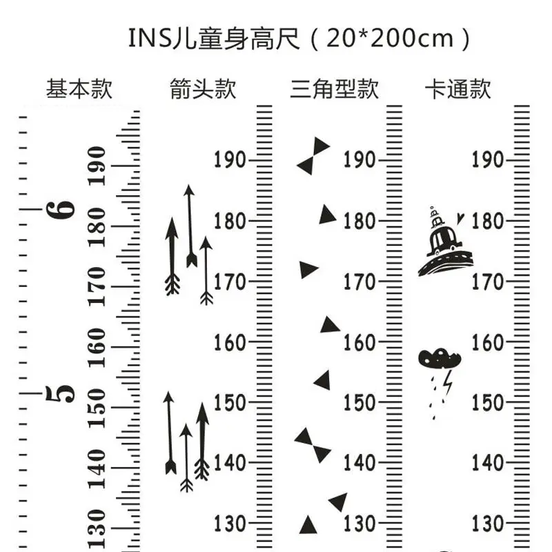 Growth Charts for Kids Baby Children Height Growth Chart Ruler Removable Canvas Wall Hanging Measurement Chart Decoration