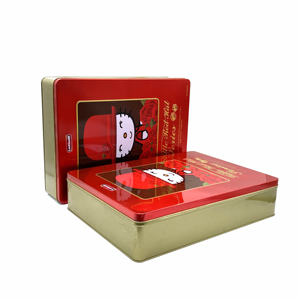 Custom Tinplate Empty Food Grade Cookie <strong>Biscuit</strong> Chocolate Metal Cans Sweets Cake Metal <strong>Tins</strong> Packaging - Product Image 2