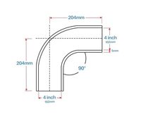 Tuyau coudé en silicone turbo résistant à la chaleur 45/90/135/180 degrés, tuyau coudé en silicone flexible résistant à la chaleur