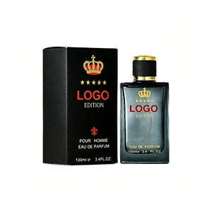Vente en gros Nouveauté 2026 Flacon noir à bouchon couronne 100ml EDP <span class=keywords><strong>Parfum</strong></span> pour homme Senteur boisée <span class=keywords><strong>intense</strong></span> - Product Image 1