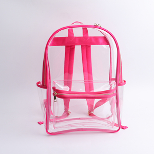 Custom Wholesale Unisex Clear PVC <b>Backpack</b> Zipper Closure Letter Large Capacity Outdoor <b>Waterproof</b> <b>School</b> Fashion <b>Backpack</b> - Product Image 2