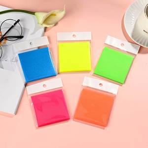 กระดาษโน้ตแบบมีกาวในตัว 50 แผ่น สีเรืองแสง หลายสี รูปทรงสี่เหลี่ยม สำหรับจดบันทึกประจำวัน ทำเครื่องหมายเอกสาร ใช้ในสำนักงาน - Product Image 1