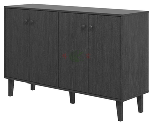 Credenza Nera a 4 Ante per Cucina e Soggiorno - Product Image 1