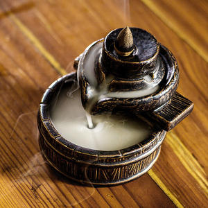 Quemador de Incienso de Cerámica con Diseño de <span class=keywords><strong>Molino</strong></span> de Piedra Ywbeyond, Porta Incienso de Cono de Sándalo para Aromaterapia, <span class=keywords><strong>Cascada</strong></span> Decorativa para el Hogar - Product Image 4