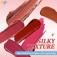 Rouge à lèvres mat naturel végétalien et sans cruauté, imperméable, en gros, avec logo personnalisé, marque privée, longue tenue, rose tendance, champignon