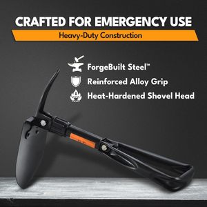 ORIENT Klapp schaufel 18 "Kohlenstoffs tahl Klapp schaufel Überlebens rucksack Wandern Multifunktion ssäge kante Zusammen klappbare Trage tasche - Product Image 3