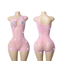 W.E. Tenues de danse de salon pour femmes adultes, costumes scintillants en strass, kits en spandex et nylon, tenues de showgirl sexy pour les fêtes et les spectacles