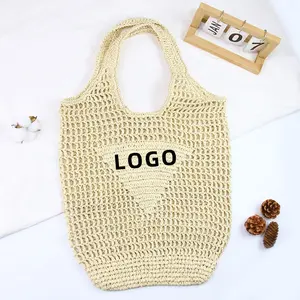 Top Sales Design Fashion Custom Travel Large Exquisite Vacation Luxury Trendy rafia Summer Women Straw Woven Tote Bag Beach