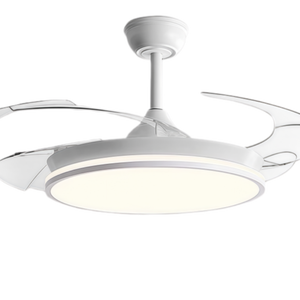 Ventilador de Techo LED Moderno de 42 Pulgadas con Luz y Control Remoto, Lámparas de Techo Invisibles para Interiores, para Dormitorio - Product Image 1