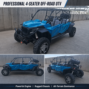 HOOLEOX 800CC Véhicule Utilitaire Tout-Terrain <span class=keywords><strong>4</strong></span> Places Double Rangée Buggy 4x4 Essence/Diesel 1000W pour Location en Sites Panoramiques Insulaires Certificat T1B - Product Image 4