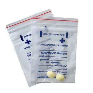Custom Pe Plastic Ziplock Bags Clear Zelfklevende Afdichting Met Logo Zip Lock Sluiting Voor Pil Verpakking