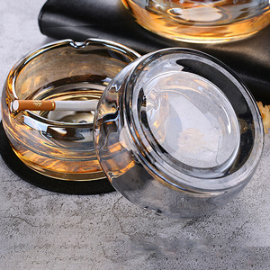 <span class=keywords><strong>Cenicero</strong></span> de Cristal de Diseño Elegante, Redondo, Colorido, con Logotipo Personalizado, para Fumar Cigarros y Tabaco - Product Image 3