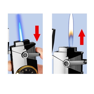 <span class=keywords><strong>Briquet</strong></span> <span class=keywords><strong>montre</strong></span> à quartz multifonctionnel, torche rechargeable à double flamme pour cigarettes - Product Image 5