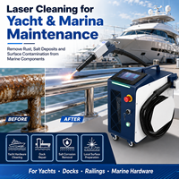 Nettoyeur laser pulsé portable pour l'entretien des yachts et des marinas, élimination de la rouille, de la peinture et de l'oxyde de sel sur les surfaces métalliques marines
