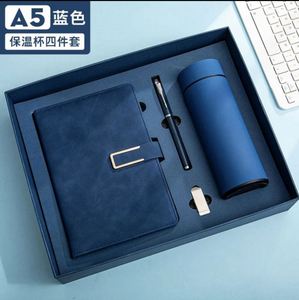 Wholesale Promotional Corporate Leather Notebook Gift Set With Pen and Bottle Customized Luxury A5 Journal Stationery Note <b>Book</b> - Product Image 5